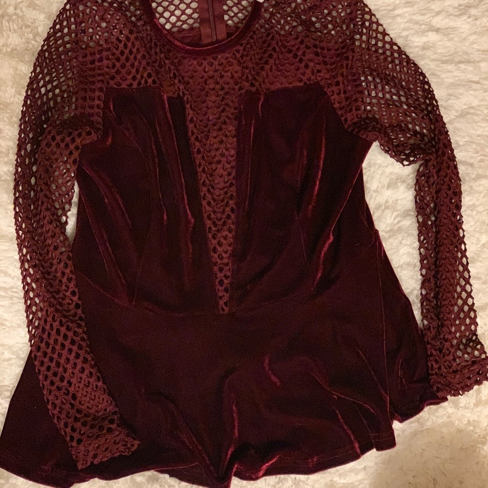 Burgundy shirt